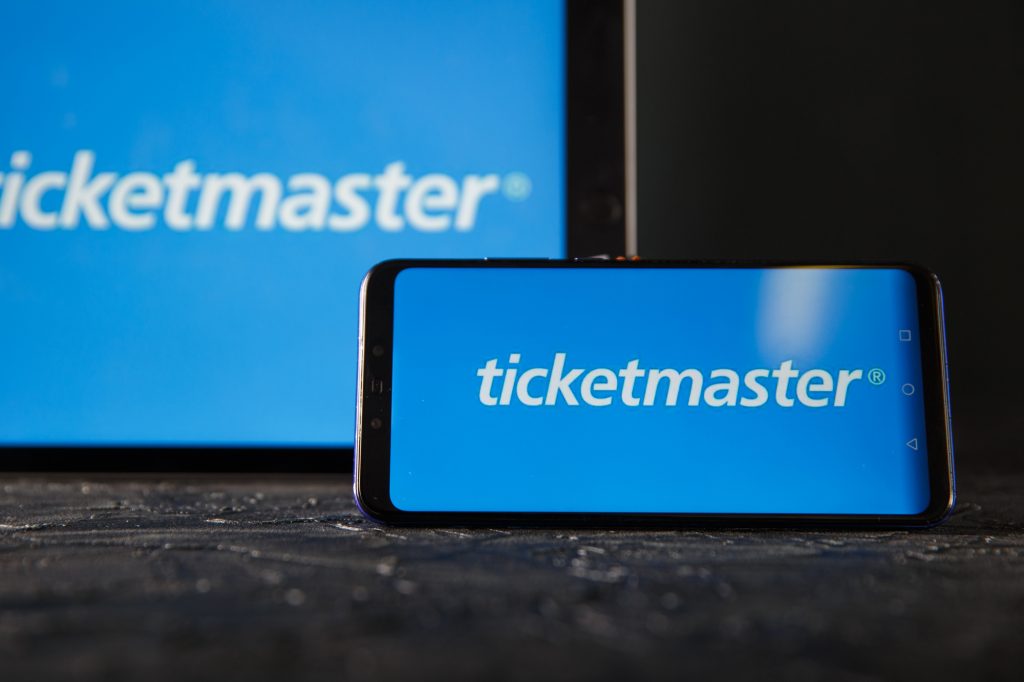 Ticketmaster Logo auf Screen