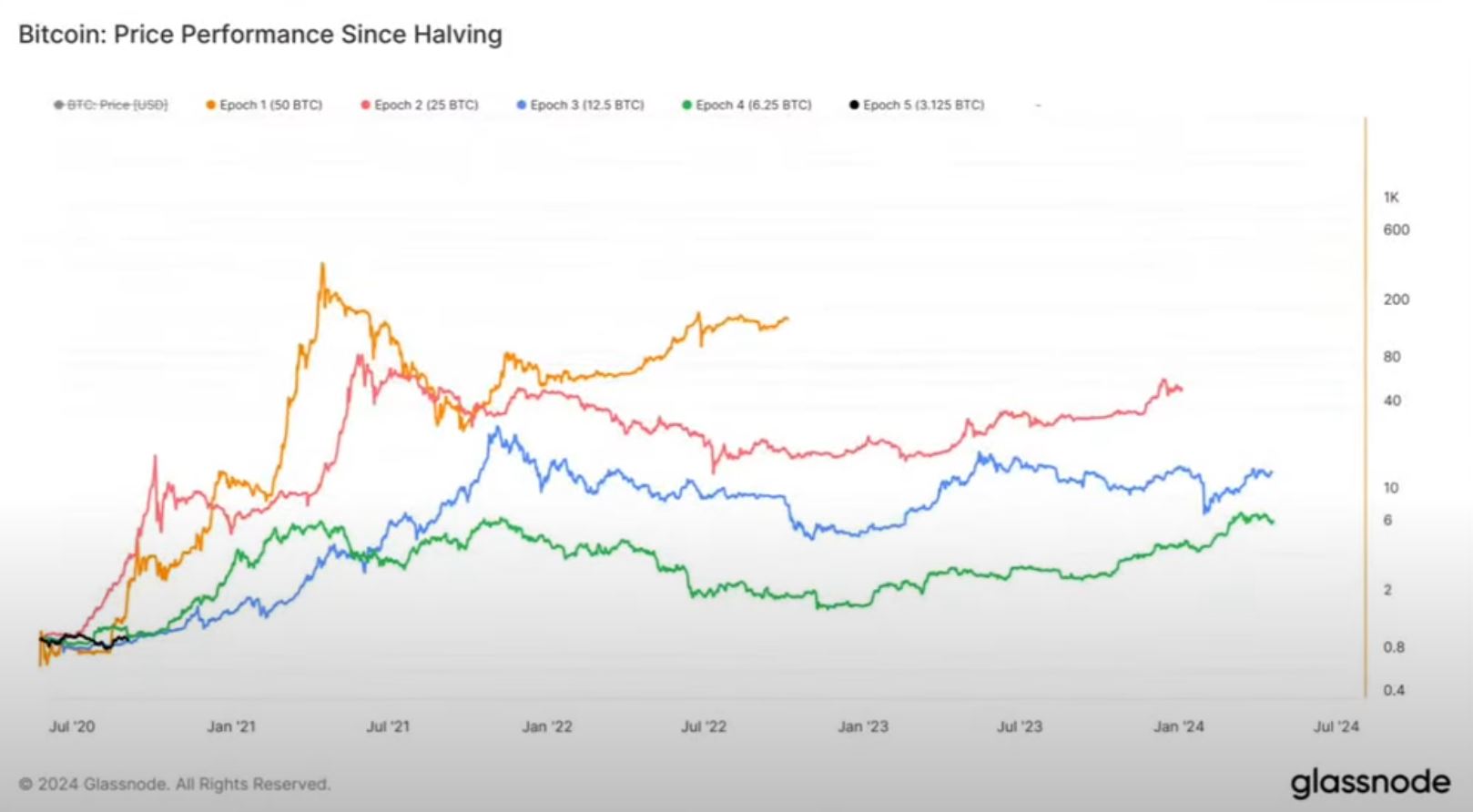 BTC Preisbewegungen nach Halvings